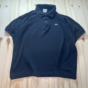Lacoste Black Polo Shirt Mens Size 7 US XXL Crocodile Classic Fit Preppy